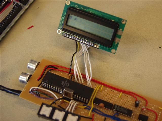 Close-up of the MCU and LCD