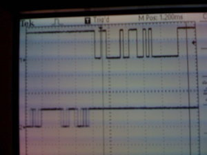 Packet radio receiver pin scope trace