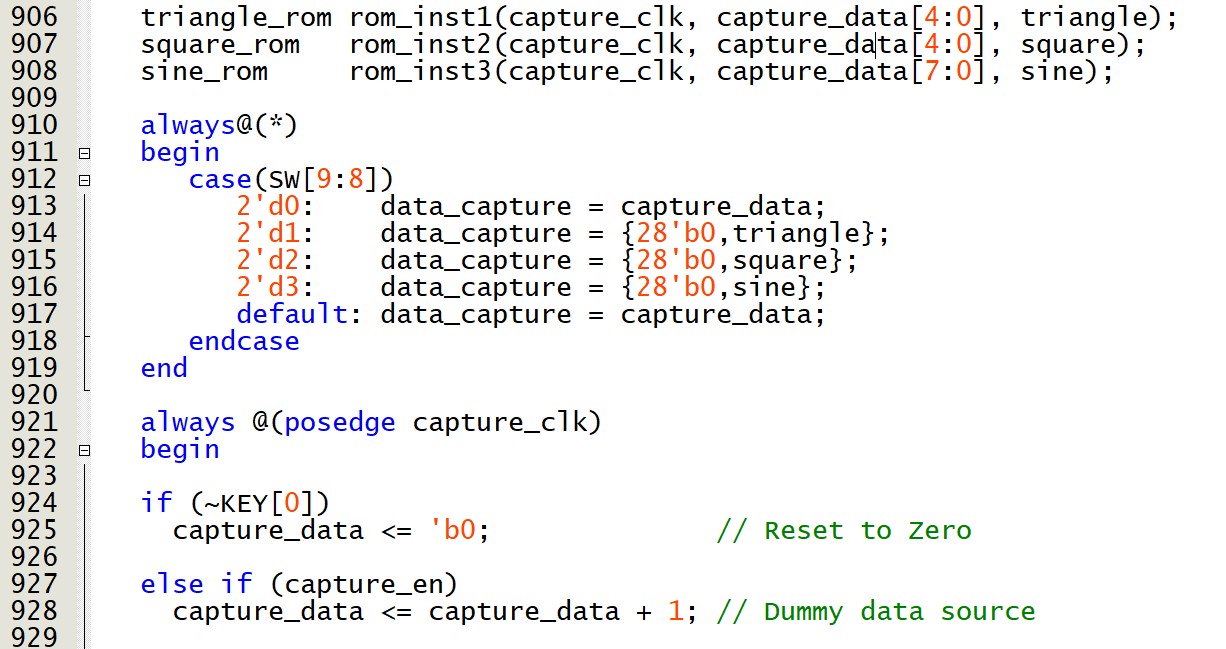 Figure 7 shows the code snippet for DUT