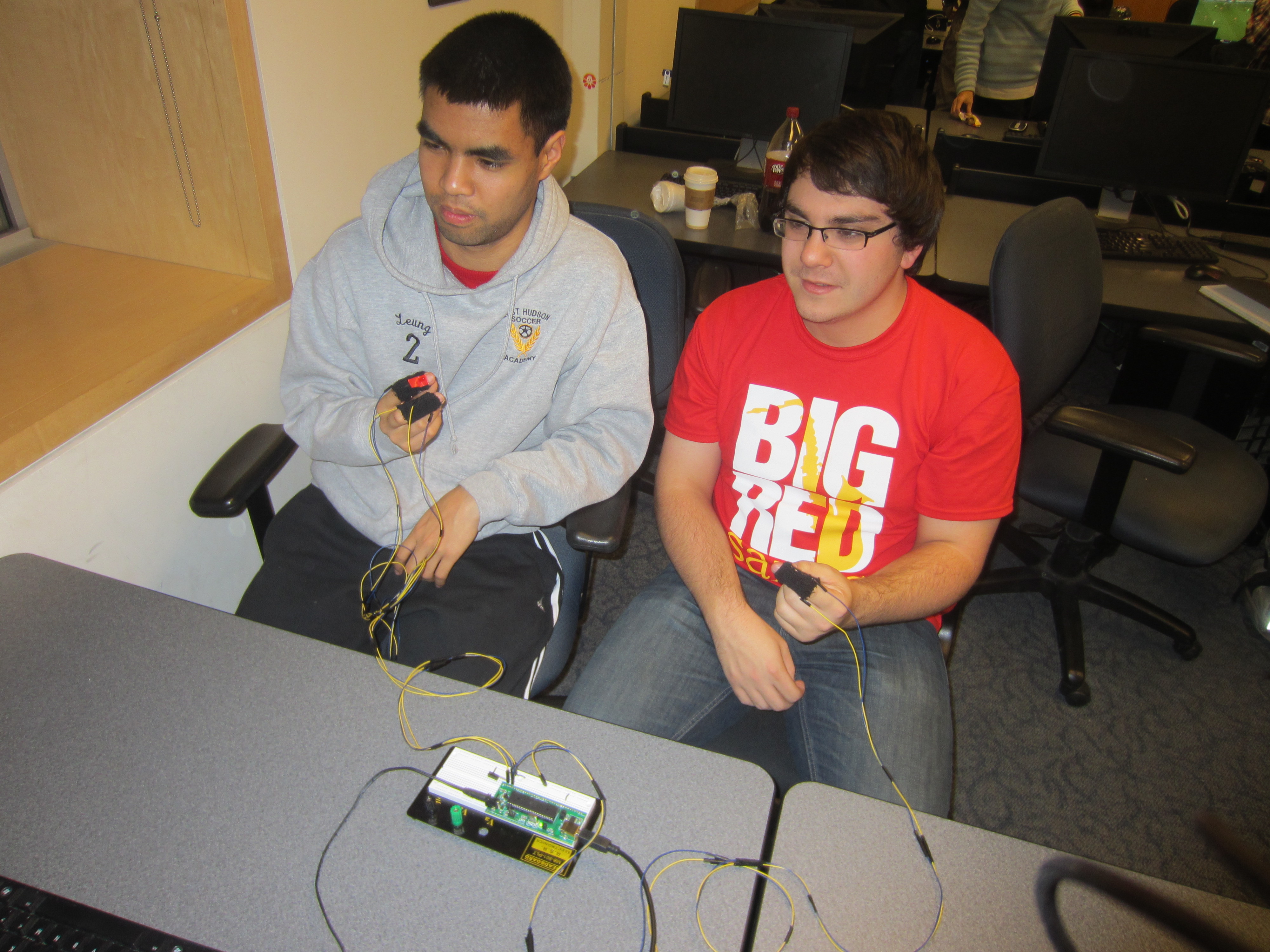 Students Miles Pedrone and Alex Leung