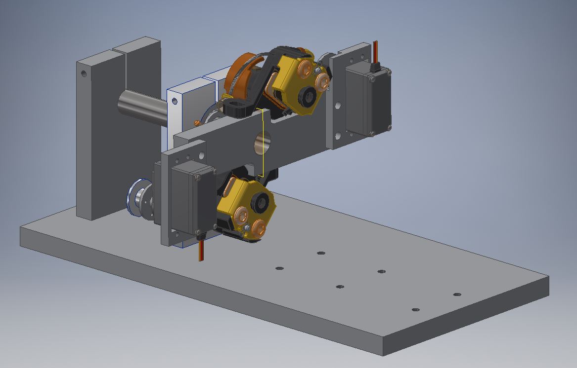 mechanical setup, front view