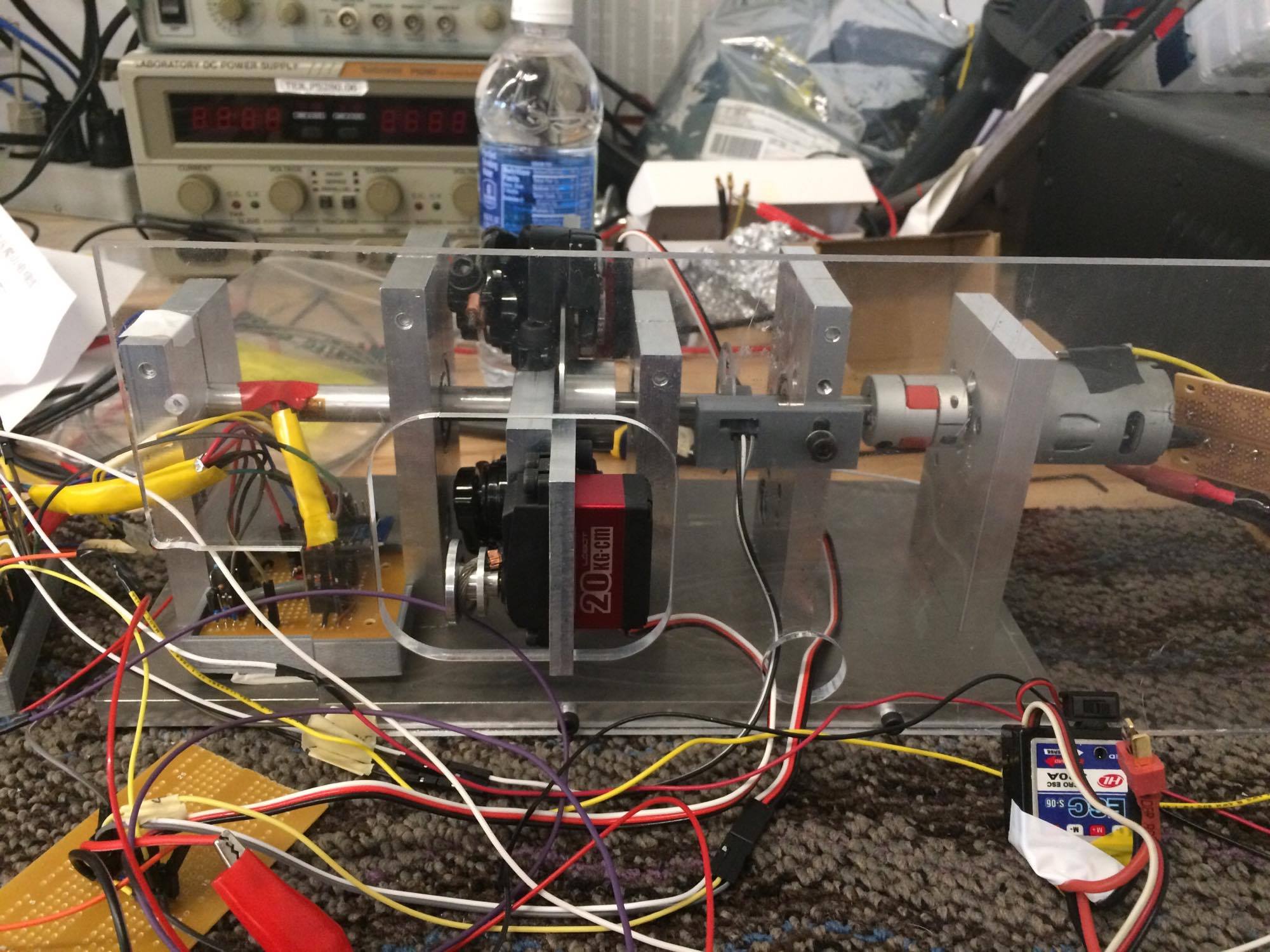 mechanical setup, front view