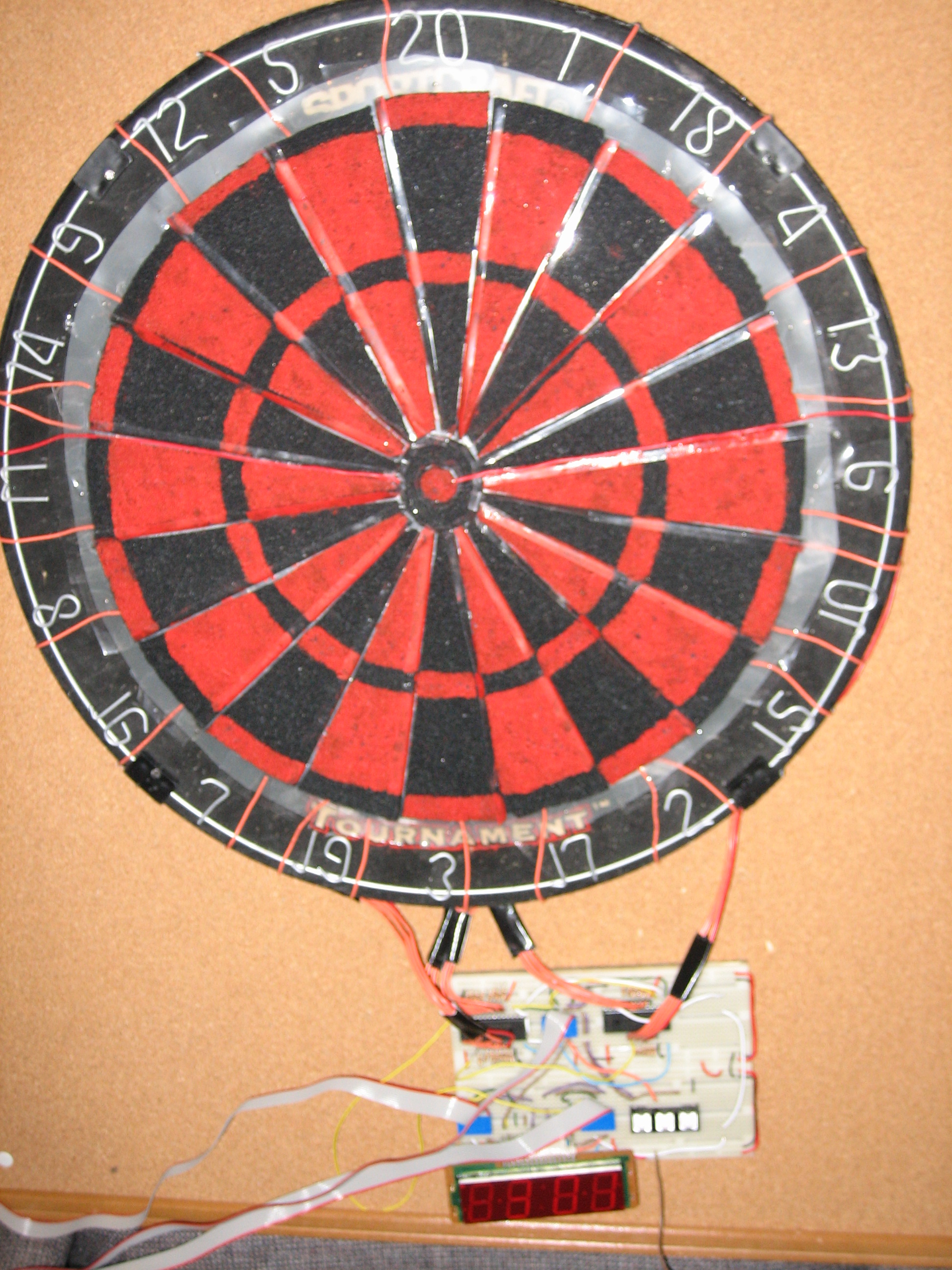 electronic cork dart board