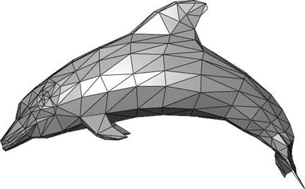 Image:Dolphin triangle mesh.png