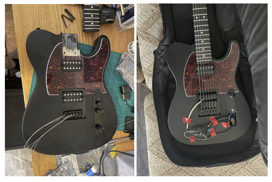 Guitar before and after