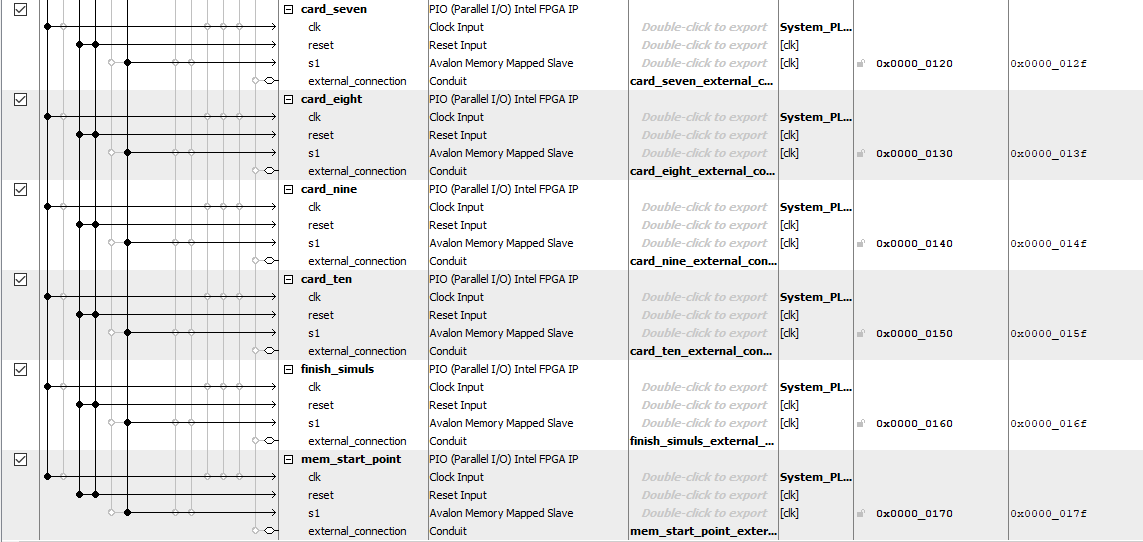 Platform Designer Connections Setup 5